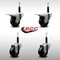 Service Caster 3'' SS Soft Rubber Swivel 3/4'' Expanding Stem Caster Set 2 Total Lock Brakes, 4PK SCC-SSEXTTL20S314-SRS-2-S-2-34 - alternate 3